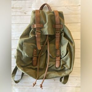 Mossimo Supply Co Olive Green Canvas, Backpack